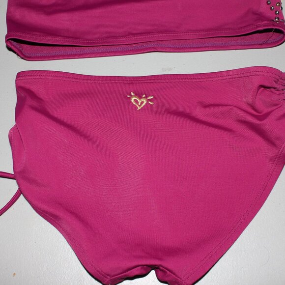 Purple 2 Pcs Justice Bikini Swimsuit Size 10 - Picture 7 of 10